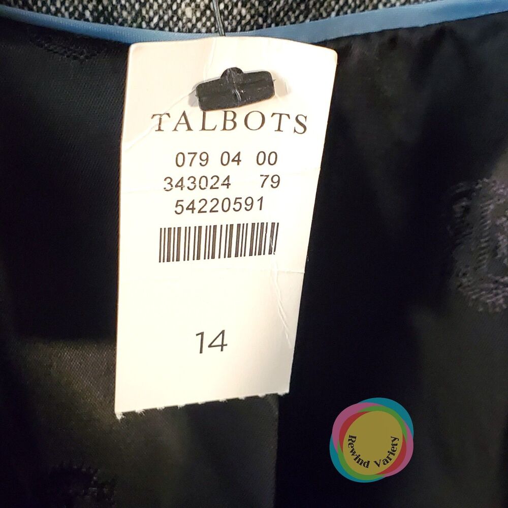 NWT Talbots Italian Wool Silk Tweed Blazer 14 Double Breasted - Picture 4 of 16